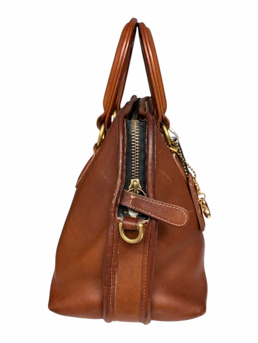 Vintage Coach Baxter Satchel Brown Glove-Tanned Leather Bag British Tan Bag - Picture 4 of 17